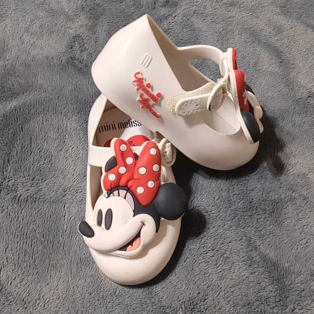 Mini Melissa Minnie mouse White and red Shoes girls size 6